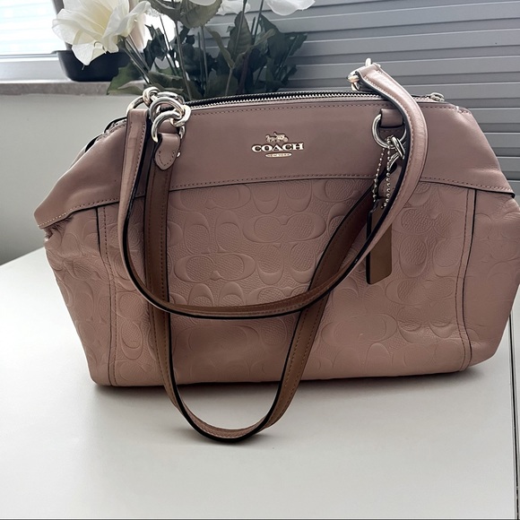 Coach Nude Pink Carryall Leather Signature Bag - Picture 2 of 7